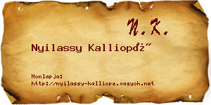 Nyilassy Kalliopé névjegykártya